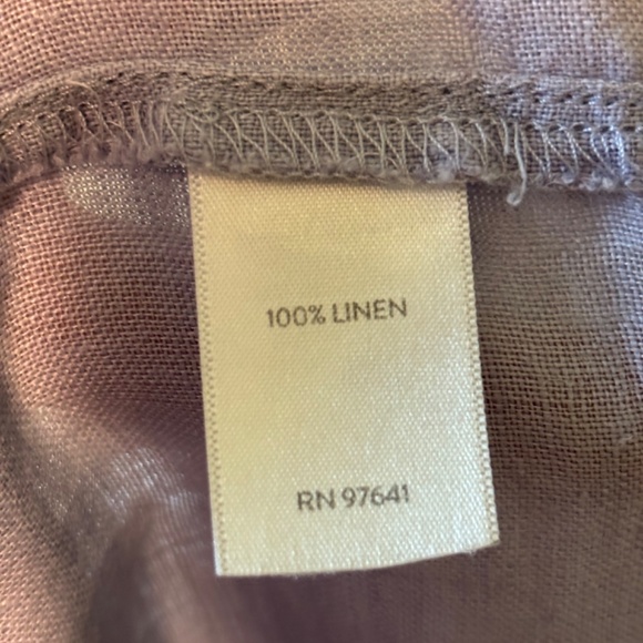 J. Jill Love Linen Periwinkle Blue Linen Tiered Long Sleeve Top Women's Size L - Picture 11 of 12